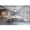 CC85XW FPG4 コンテッサセコンダ、可動肘、固定ヘッド、座メッシュ、ハンガー無、ランバー無、ホワイトB、ポリッシュ、脚ポリッシュ、ウレタン オカムラ(岡村製作所) 62590230