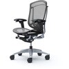 CC81YS FPH2 コンテッサセコンダ、可動肘、ハイバック、座メッシュ、ハンガー無、ランバー付、ブラックB、シルバー、脚シルバー、ウレタン オカムラ(岡村製作所) 62604729