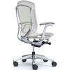 CC41XW FPG2 コンテッサセコンダ、固定肘、ハイバック、座メッシュ、ハンガー無、ランバー無、ホワイトB、ポリッシュ、脚ポリッシュ、ウレタン オカムラ(岡村製作所) 62606470