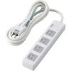 T-T1D-3425WH 電源タップ 延長コード 4個口 2.5m 3P マグネット ほこり防止シャッター アース付 EU RoHS指令準拠 コンセント エレコム 62669767