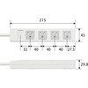 T-T1D-3425WH 電源タップ 延長コード 4個口 2.5m 3P マグネット ほこり防止シャッター アース付 EU RoHS指令準拠 コンセント エレコム 62669767