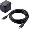 USB Type-C 充電器 PD PPS対応 65W 1ポート TypeCケーブル付属 2m スイングプラグ 小型 軽量 エレコム