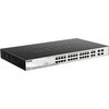 DGS-1210-28MP ギガビットL2スマートスイッチ、PoE/PoE+対応(最大370W給電)、10/100/1000BASE-Tポート(PoE+対応)x24、10/100/1000BASE-Tポートx4(SFPコンボスロットx4) D-LINK