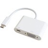 USB Type-C VGA変換アダプター(PD充電対応) ホワイト GOPPA