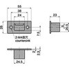 AC-1025-RR-E ステンレス ロッド棒用受け(掘込み) TAKIGEN(タキゲン) 62800063