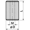 ねじ付管筒(L10×Φ10×M4) TAKIGEN(タキゲン)