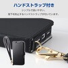 PM-A25CPLFY4BK iPhone 17 Pro ケース レザー 手帳型 マグネット 衝撃吸収 ハンドストラップ付 スタンド機能付 エレコム 62826097
