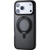 PM-A25DMAGSTBK iPhone 17 Pro Max ケース ハイブリッド 衝撃吸収 MAGKEEP 磁力吸着ワイヤレス充電対応 360度回転スタンド付 エレコム 62827515