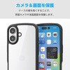 PM-A25ATSLFCGBK iPhone 17 ケース ハイブリッド 衝撃吸収 軽量 薄型 磁気吸着対応メタルステッカー付 背面ガラス エレコム 62829570