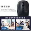 M-BL21DBSKBK ワイヤレスマウス 無線 2.4GHz USB 抗菌 ブルーLED 5ボタン 静音 Mサイズ 進む戻るボタン エレコム 63028298