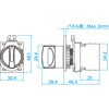 25S-902-1A1B-W セレクタスイッチ パネルカットサイズ:Φ25.5 TRUSCO 63041905