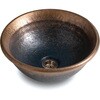 手洗い鉢 黒こんじき 利休信楽