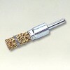 カシメ結束式鋼線メッキ線軸付筒型ブラシ(黄より線) SUN POWER