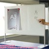 片面ホワイトボード アルミ枠自立式 幅600mm(飛沫防止パーティション兼用) 馬印