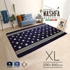 マイクロファイバー・デザインラグマットXLサイズ(200×300cm)洗えるラグマット 【WASHFA】 ホームテイスト