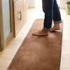高密度フランネルマイクロファイバー・キッチンマットLサイズ(65×240cm)洗えるラグマット【Naltorea ナルトレア 】 ホームテイスト