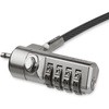 ノートパソコン盗難防止セキュリティワイヤーロック 2m  4桁ダイヤル式ロック StarTech.com