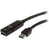 USBケーブル/USB 3.0(5Gbps)/5m/アクティブタイプ/Type-A - Type-A/オス - メス/ACアダプター付属/ブラック/USB 延長コード/リピーター ロング エクステンダー ケーブル StarTech.com
