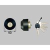 玄関ドア用交換用シリンダーUR1ロックブラック下 トステム(LIXIL)