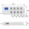 T-H0520SR 電源タップ 延長コード 8個口 3P 2m 3P→2P変換アダプタ付 ボックス型 マグネット 一括スイッチ 抜け止め エレコム 63540427