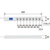 T-H0620KFR 電源タップ 延長コード 8個口 3P 2m 3P→2P変換アダプタ付 ロング型 マグネット 抜け止め 雷ガード エレコム 63540454
