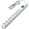 延長コード 電源タップ コンセント 2m 3P 8個口 ロング型 マグネット RoHS指令準拠 エレコム