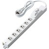 T-H0710OCPR 電源タップ 延長コード 6個口 3P ロング型 過電流防止ブレーカー マグネット 一括スイッチ 抜け止め エレコム 63540506