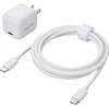 EC-AC8130WH 充電器 USB Type-C×1ポート C-Cケーブル付属 1.5m PD 最大30W スマホ タブレット iPhone 小型 エレコム 63573809