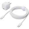 MPA-ACCP7720WH Type-C充電器 PD 20W 1ポート TypeCケーブル付属 【iPhone iPad Android スマホ タブレット その他対応】 エレコム 63573845