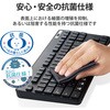 TK-FBM119KBK キーボード 無線 Bluetooth メンブレン式 ワイヤレス 抗菌 薄型 ワイヤレスキーボード ミニキーボード エレコム 63987718