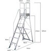 DAD-210(1100手摺付) 折りたたみ作業台 DAD ライトステップ 長谷川工業 63998385