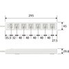 T-T10-3610WH/RS 電源タップ 延長コード 6個口 3P マグネット 一括スイッチ LED付 ほこり防止シャッター RoHS OAタップ エレコム 64044183