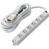 T-WHRM3610NN/RS 電源タップ 延長コード ハーネスプラグ 6個口 3P 工事用 物件用 案件用 RoHS OAタップ エレコム 64044287