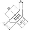 柱壁保護材 コーナーガードNPOタイプ 30×15 ナカ工業