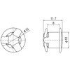 EA527CA-21 ワンプッシュリベット(パンロック/10個)Φ8.0mm/10mm EA527CAシリーズ エスコ 64365396