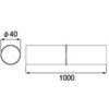 カーポートネスカR用 竪樋セット Φ40 L1000 TOEX(LIXIL)