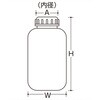 EA508AK-21 Φ 37x 40mm/ 30ml 遮光型広口ポリ容器 エスコ 64529274