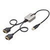 USB - RS232Cシリアル変換ケーブル/ストレート/USB 2.0/61cm/2ポート/COM保持機能/ESD保護/各種OS対応/シリアルコンバーター StarTech.com