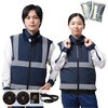 30226、OK0900、0911 冷感保冷剤付 空調付き安全ベスト 3022S +大容量バッテリーセット STATUSUNI(ステータスユニ) 64546030