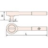 EA618SA-91 3/8"DR/200mm ラチェットハンドル(ステンレス製) エスコ 64583908