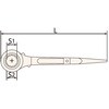 EA643BH-1 14x17mm 両口ラチェットレンチ(ノンスパーキング) エスコ 64594663