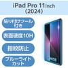 TB-A25PMFLGGBLT 11インチ iPad Pro ( M4 ) 2024年 ガラスフィルム ブルーライトカット 簡単貼り付けツール付 10H 指紋防止 エレコム 64594900