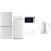 家電セット 寮 オフィス 事務所 新生活家電 5点セット (6kg洗濯機 106L冷蔵庫 オーブンレンジ シーリングライト 温調ケトル) YAMAZEN(山善)