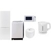 家電セット 寮 オフィス 事務所 新生活家電 5点セット (8kg洗濯機 173L冷蔵庫 電子レンジ 炊飯器 電気ケトル) YAMAZEN(山善)
