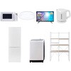 家電セット 寮 オフィス 事務所 新生活家電 7点セット (8kg洗濯機 173L冷蔵庫 電子レンジ シーリングライト 32型液晶テレビ 電気ケトル 家電収納ラック) YAMAZEN(山善)