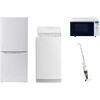 家電セット 寮 オフィス 事務所 新生活家電 4点セット (6kg洗濯機 106L冷蔵庫 オーブンレンジ スティッククリーナー) YAMAZEN(山善)