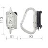 EA925TC-9 48.5x93x113mm 着脱式ツールホルダー(カラビナ/折畳) エスコ 64637993