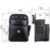 EA925TD-1 195x135x230mm 着脱式腰袋 エスコ 64638054