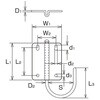 EA951DH-23 120x100mm 回転フック(ステンレス製) エスコ 64660113