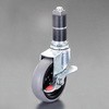 50mm [樹脂パイプ用]差込キャスター(自在ブレーキ付 エスコ
